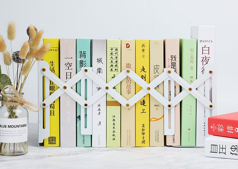 可伸缩书立铁架